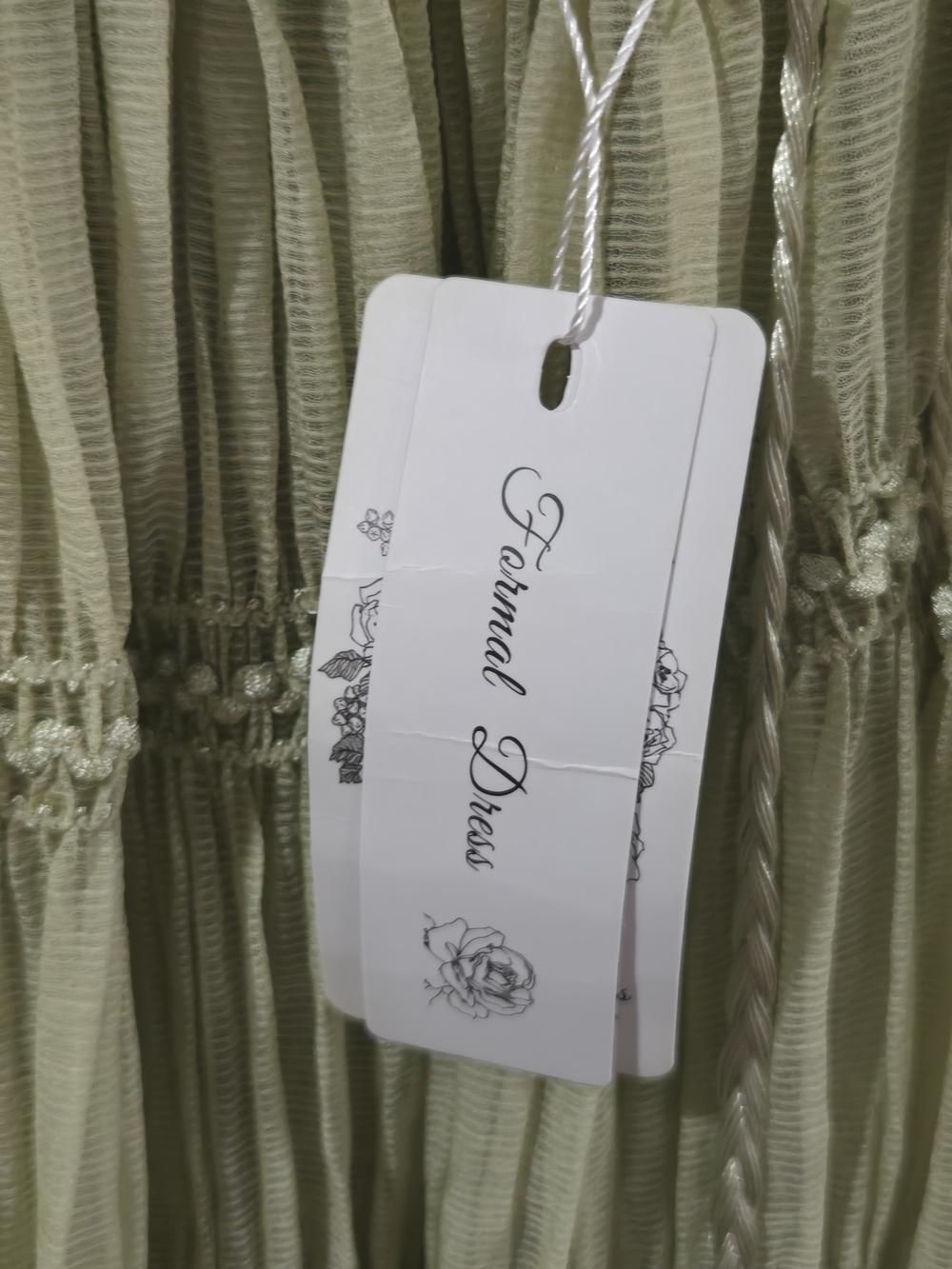 Flowy Sage Green Pleated Maxi Dress - Picture 10 of 12